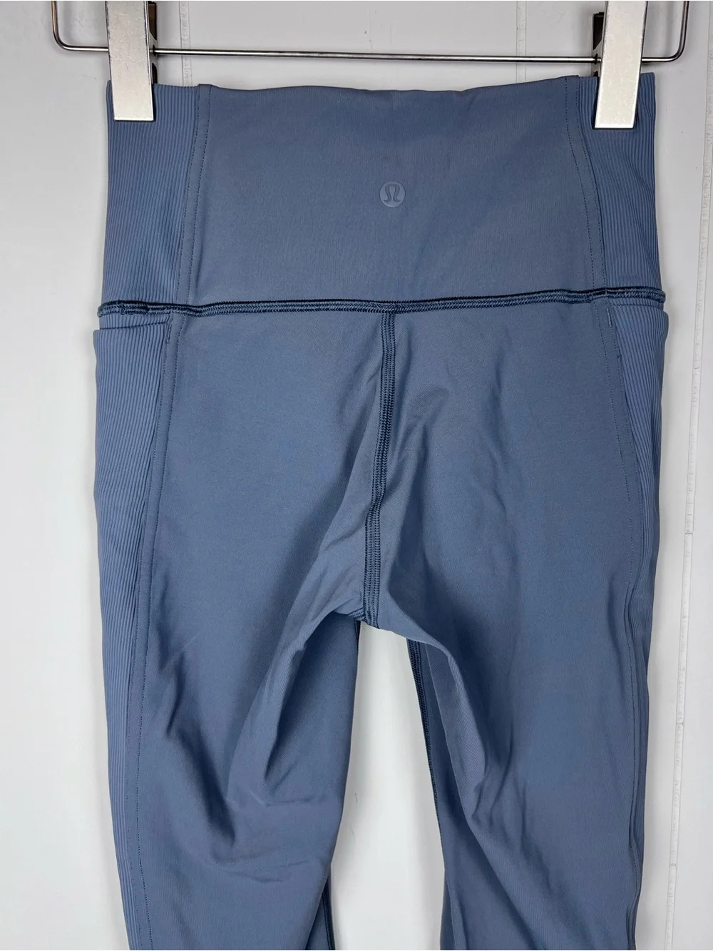 Lululemon Wunder Under High Rise Tight Ribbed 28” Inseam Steam Blue Size 4